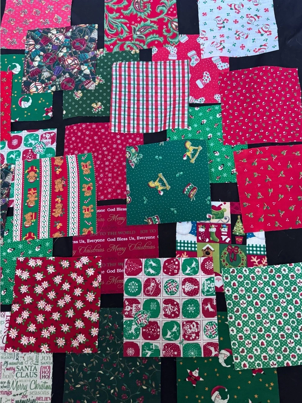 Pre-cut 5x5 Christmas/Holiday print cotton squares
